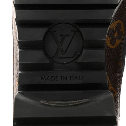 Louis Vuitton Suede Calfskin Monogram Laureate Platform Desert Boots 39 Black 8 of 8