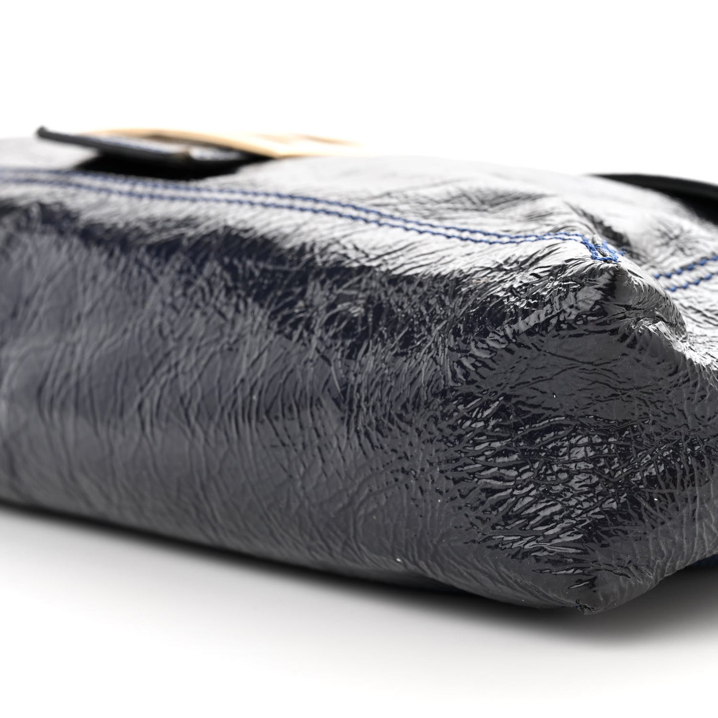 Vitello Naplak Large Convertible Baguette Blue