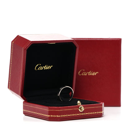 Cartier 18K White Gold 3.5mm LOVE Wedding Band Ring 54 6.75 6 of 6