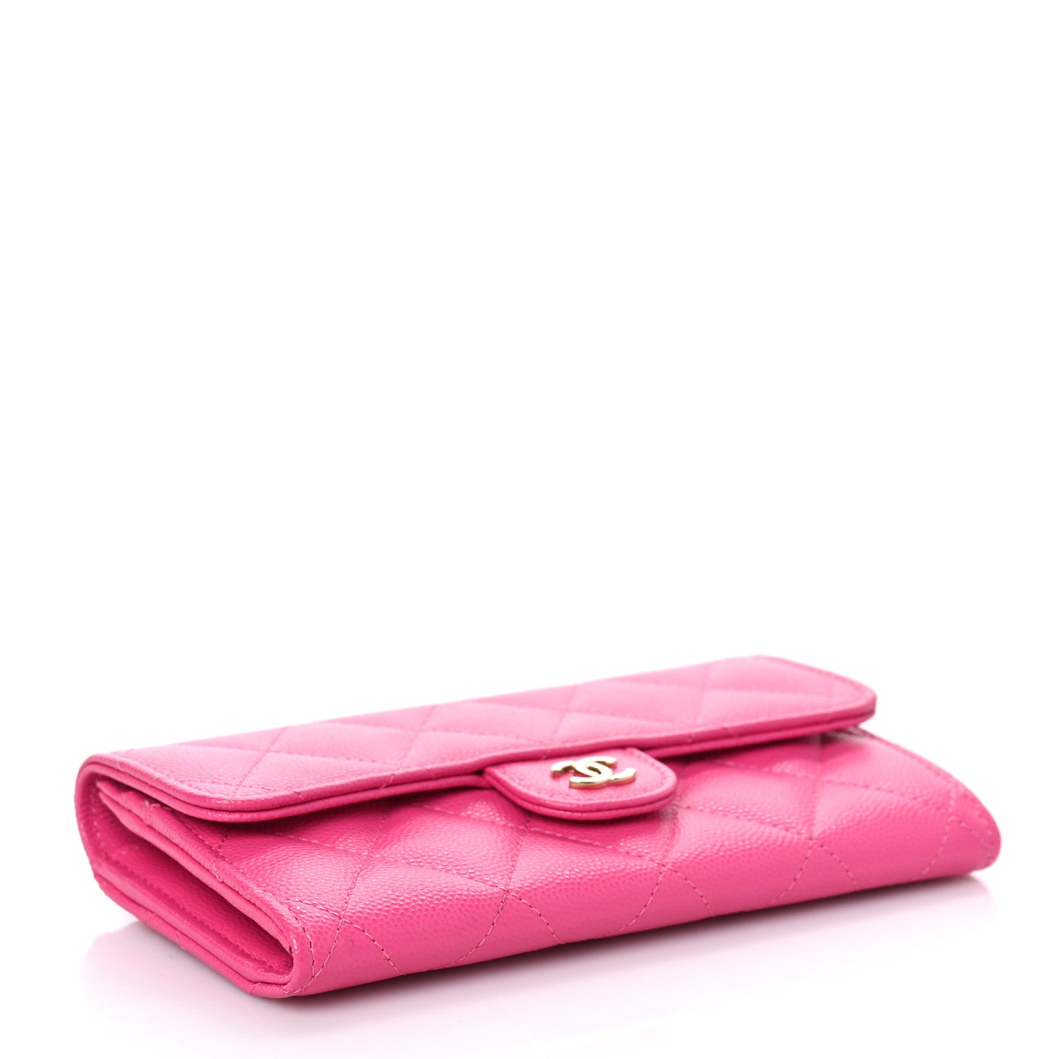 Chanel Caviar Quilted Medium Flap Wallet Dark Pink 4 of 9