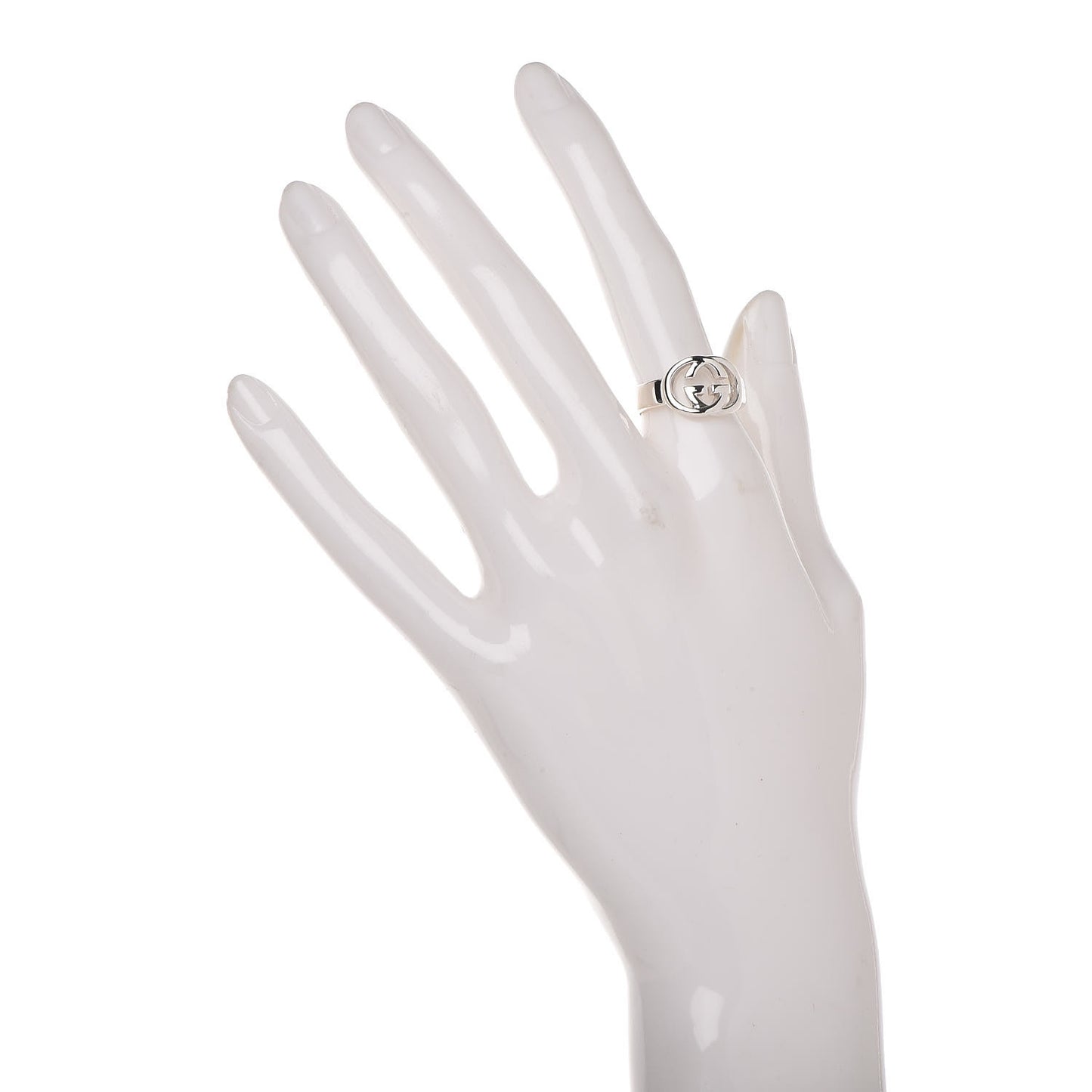 Sterling Silver Interlocking G Ring 53 6.25