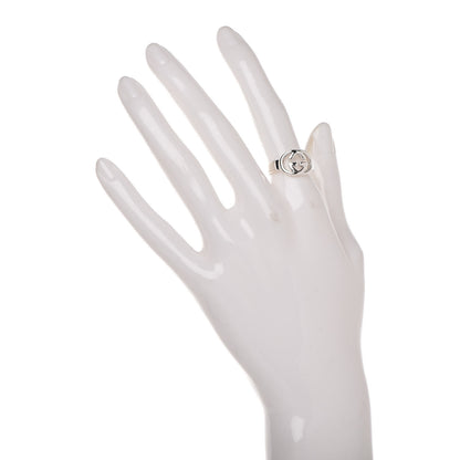 Gucci Sterling Silver Interlocking G Ring 53 6.25 2 of 5
