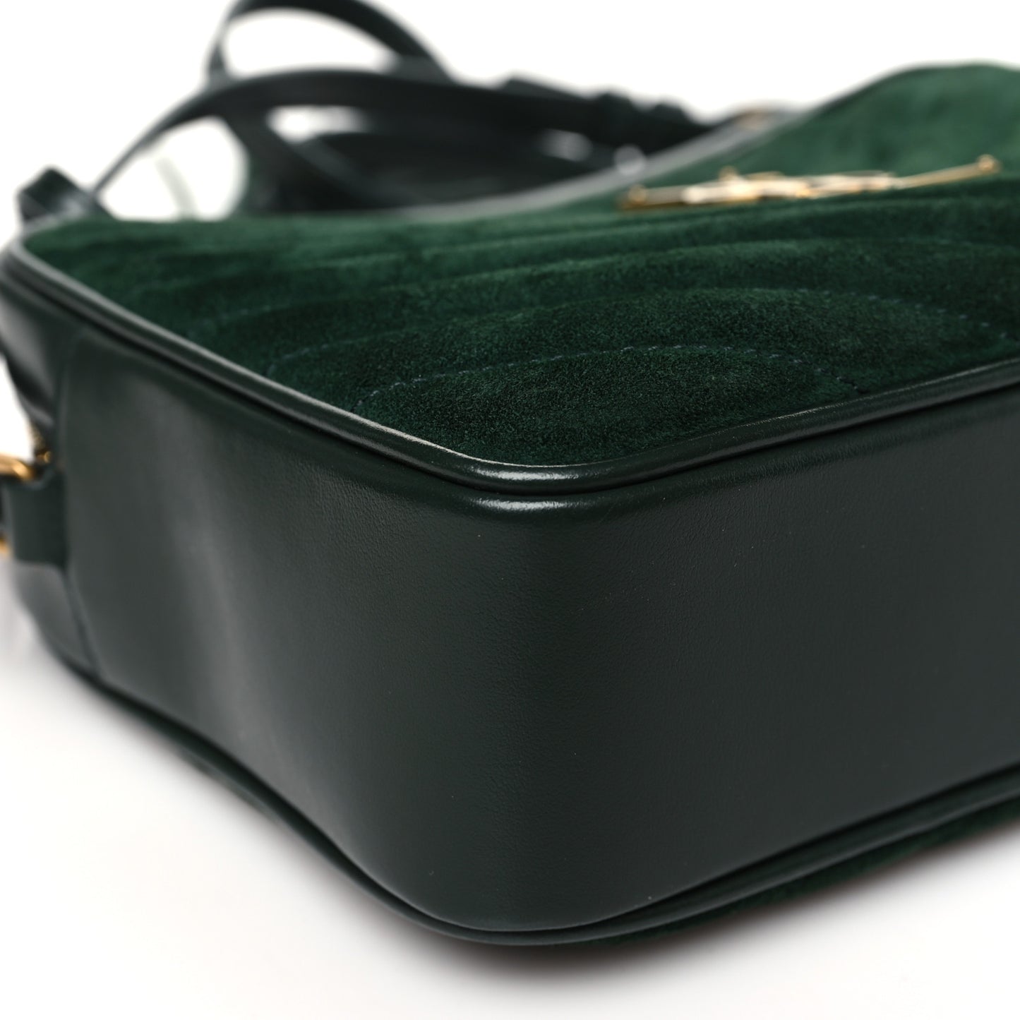 Suede Calfskin Monogram Lou Camera Bag Vert Fonce