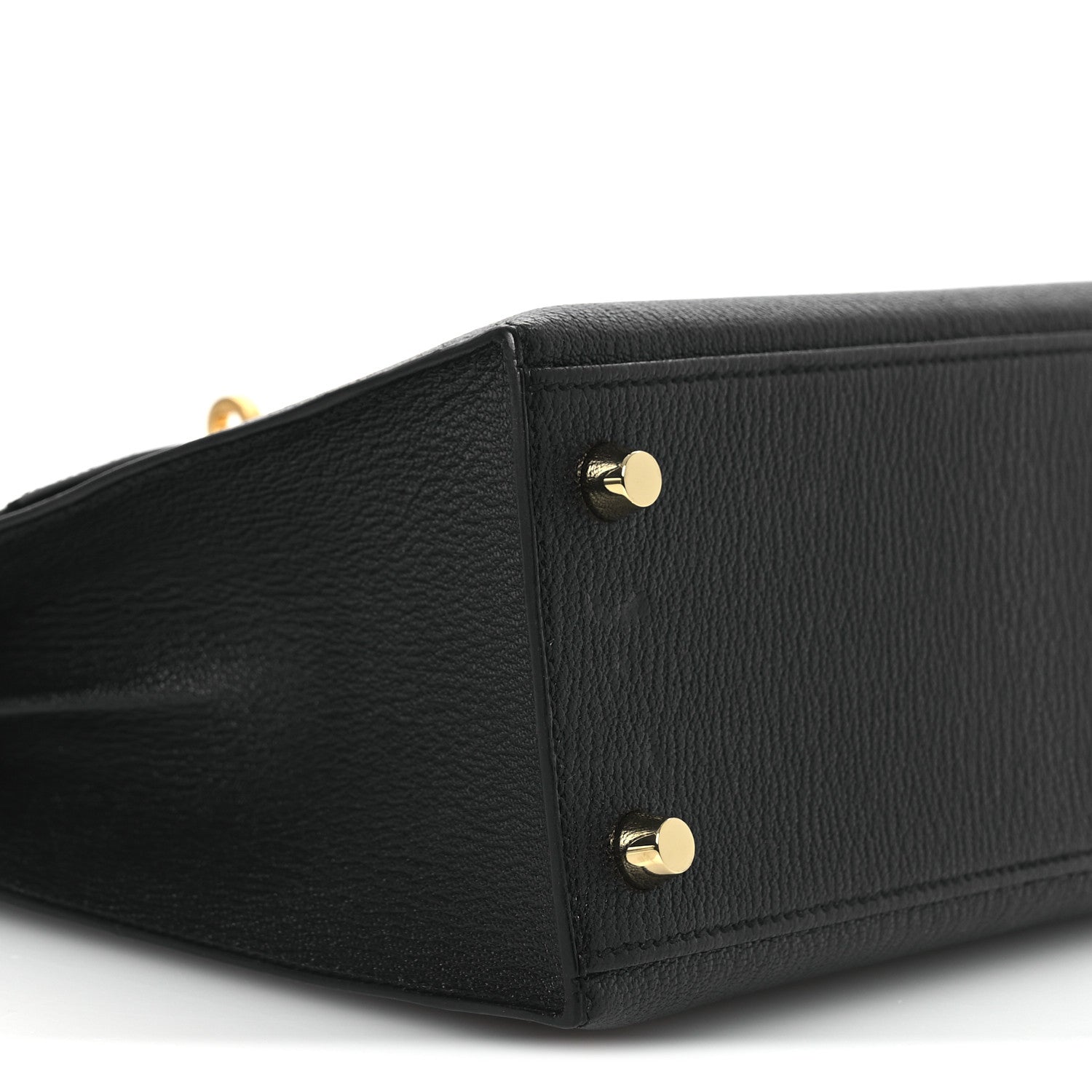 Hermes Chevre Mysore Horseshoe Kelly Sellier 25 Black Rose Pourpre 9 of 11