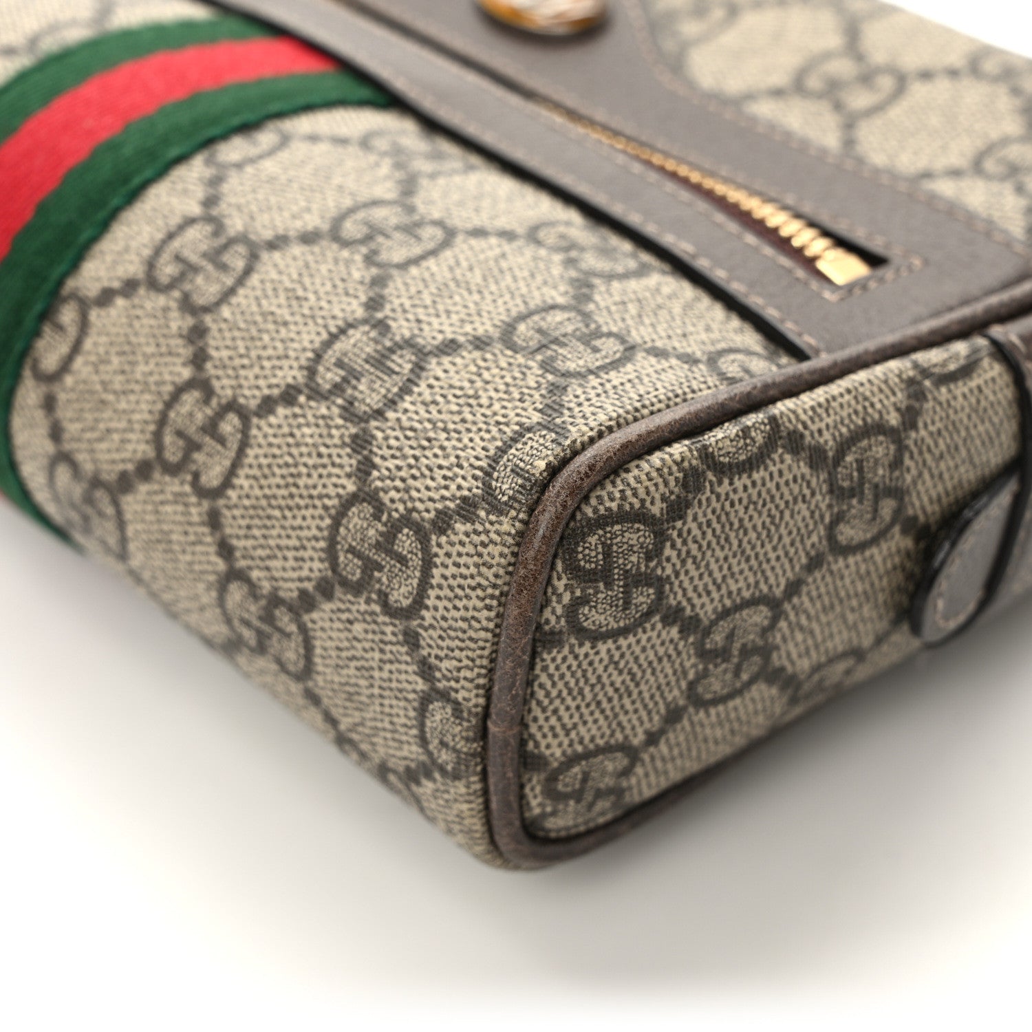 Gucci GG Supreme Monogram Web Small Ophidia Belt Bag 85 34 Dark Brown 11 of 13