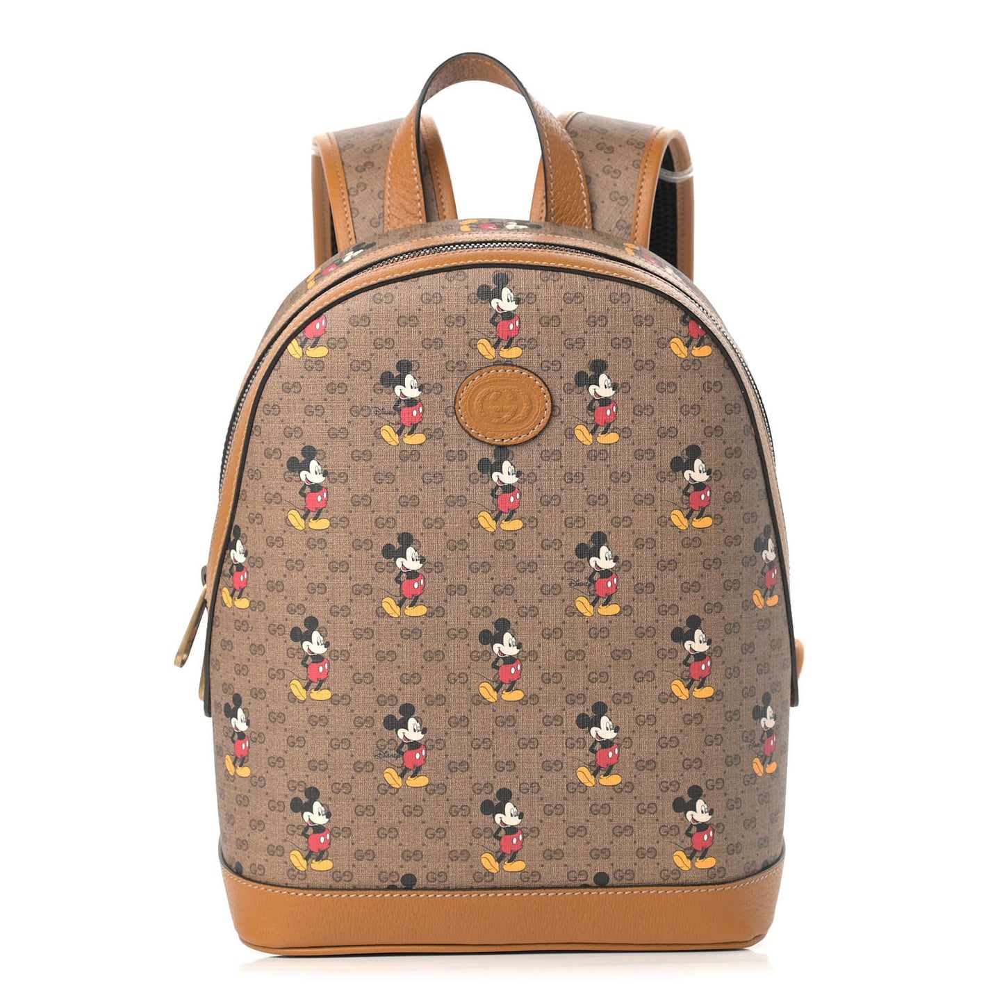 X DISNEY Mini Vintage GG Supreme Monogram Mickey Mouse Small Dome Backpack Beige Vintage Sun Oil