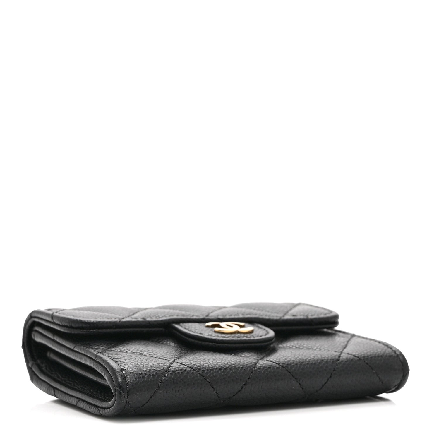 Chanel Caviar Quilted Flap Card Holder Wallet Black 4 of 10