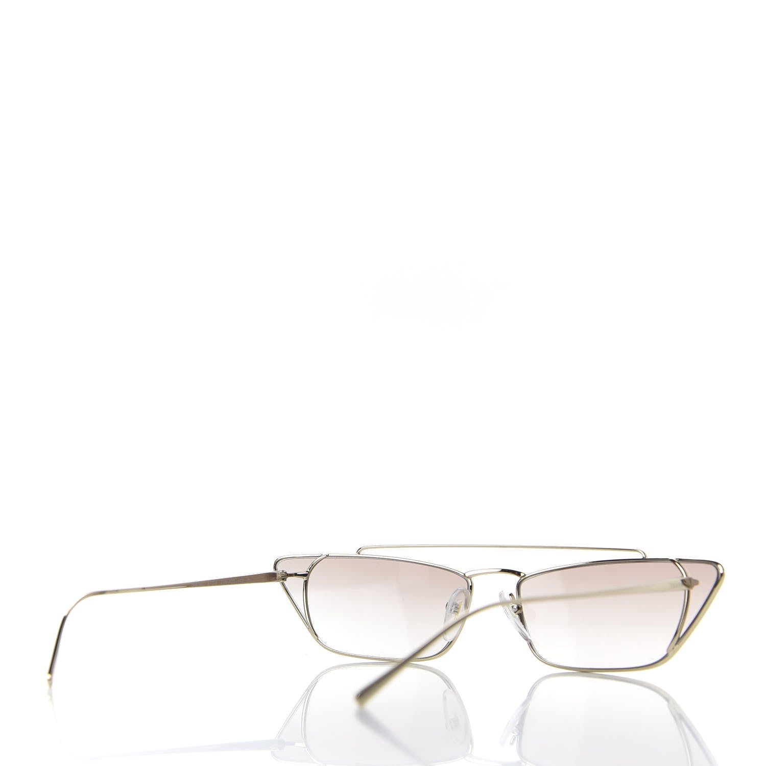 Prada Cat Eye Sunglasses SPR 64U Gold 4 of 7