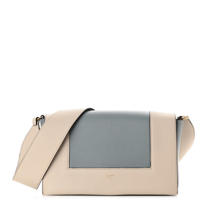 Celine Shiny Smooth Calfskin Medium Frame Shoulder Bag Grege Storm 1 of 9