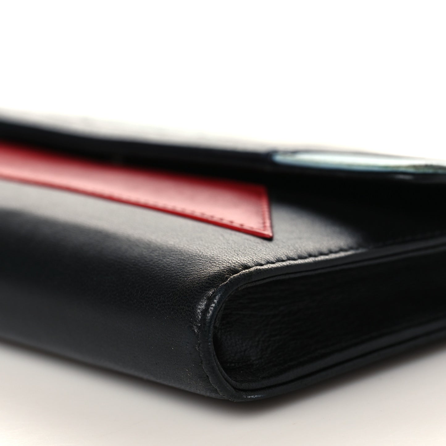 Lambskin Airlines Wallet On Chain WOC Blue Black Red