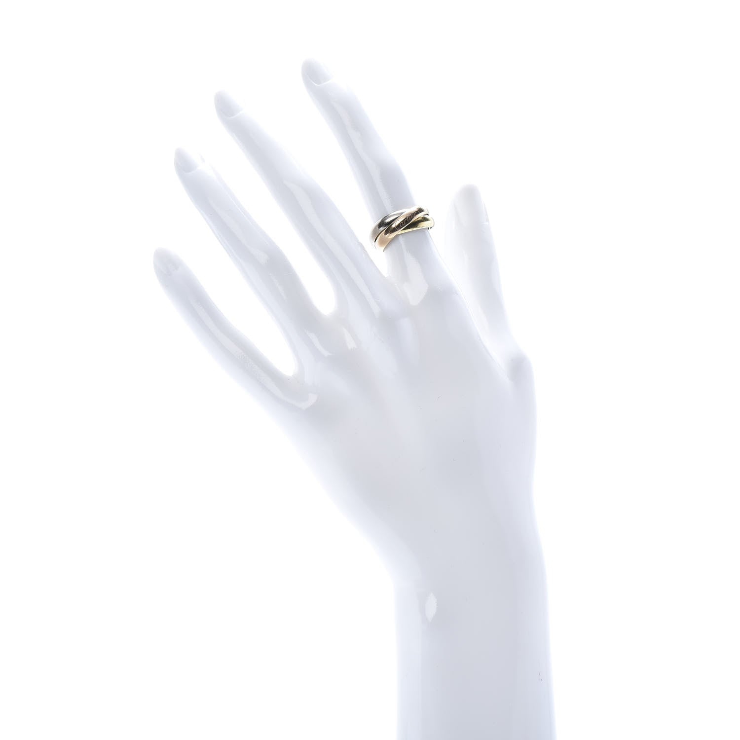 Cartier 18K Pink Yellow White Gold Classic Trinity Ring 48 4.5 2 of 7