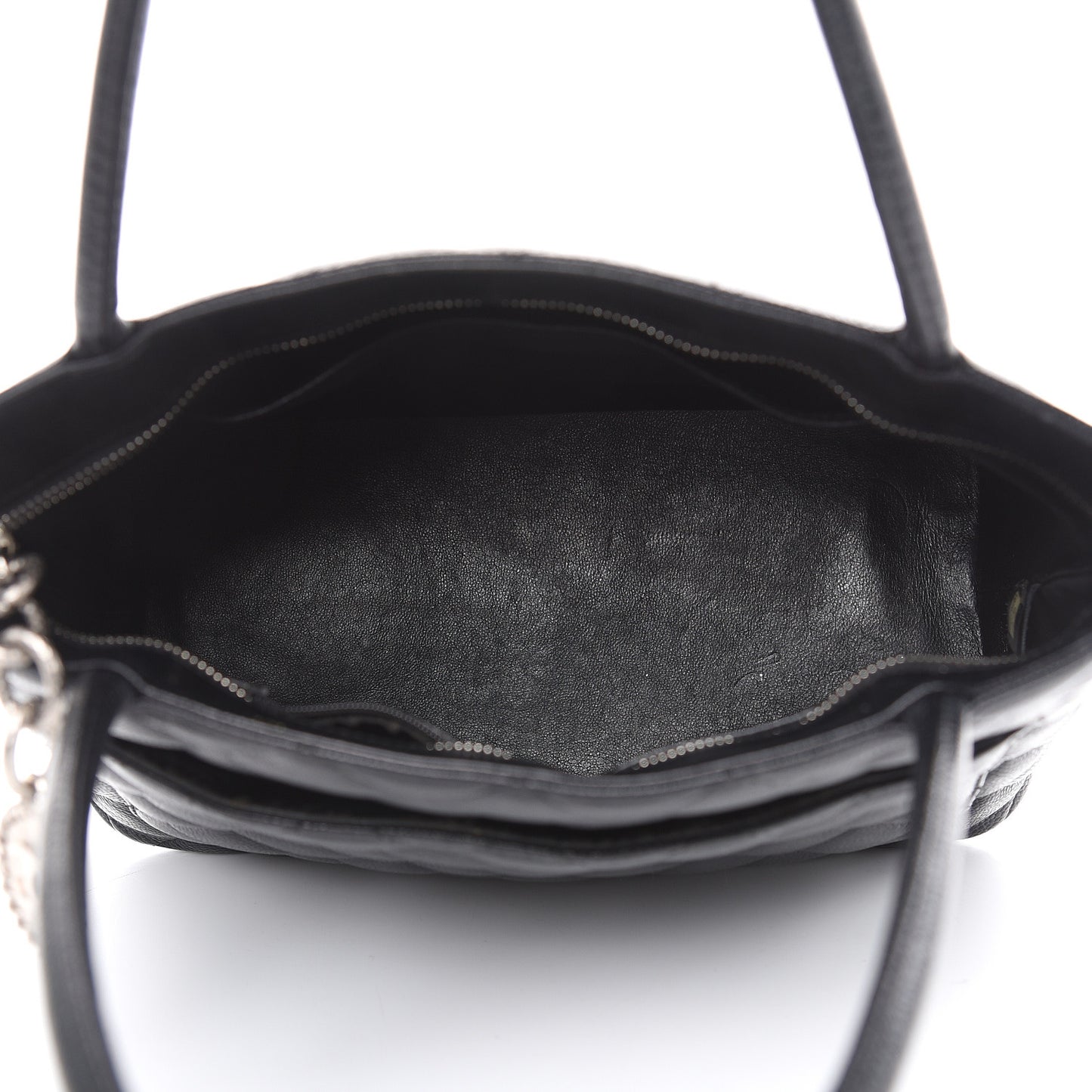 Caviar Quilted Medallion Tote Black
