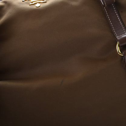 Prada Tessuto Nylon Saffiano Tote Corinto 10 of 19