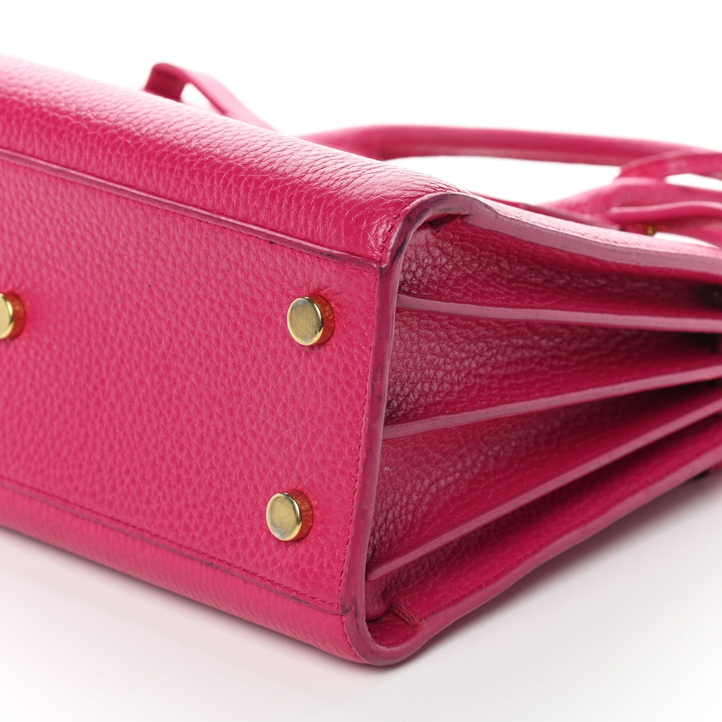 Grained Calfskin Baby Sac De Jour Lipstick Fuchsia