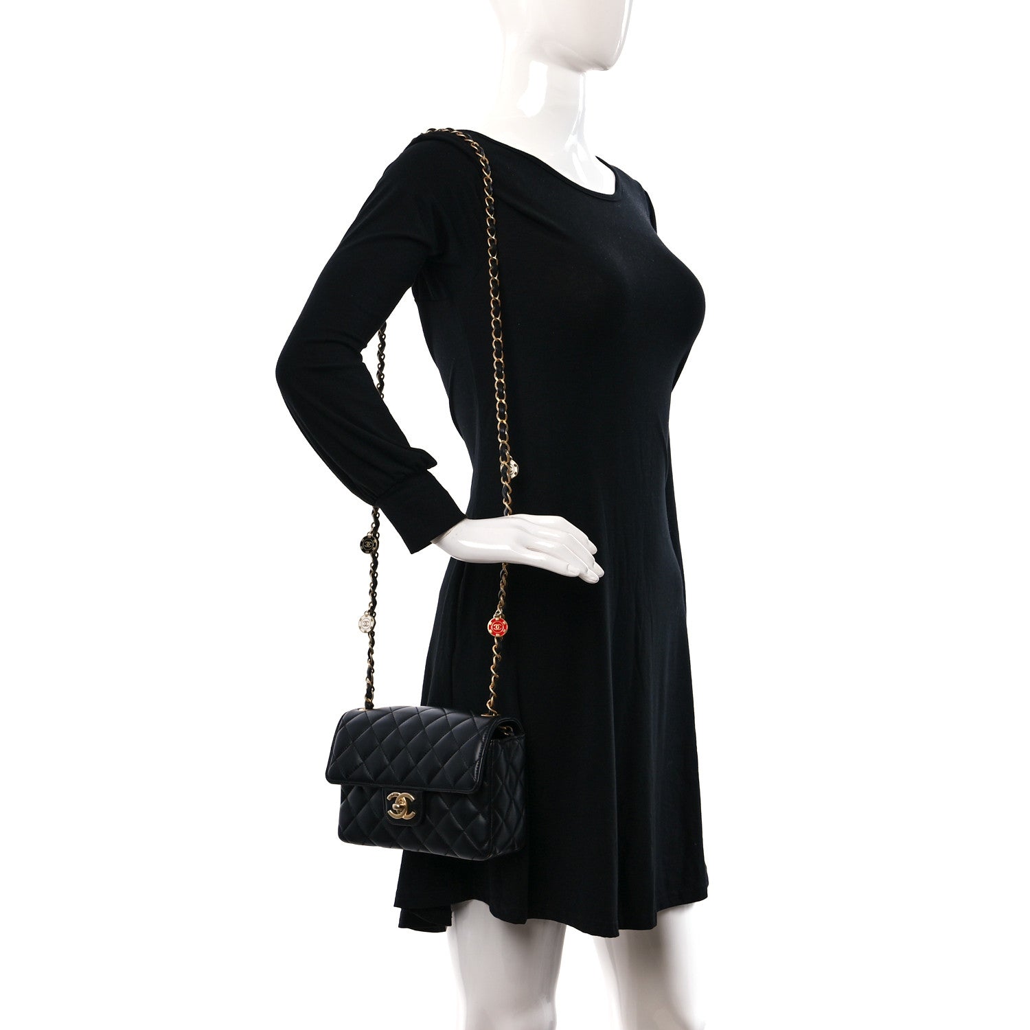 Chanel Lambskin Quilted Casino Chips Mini Flap Black 2 of 9