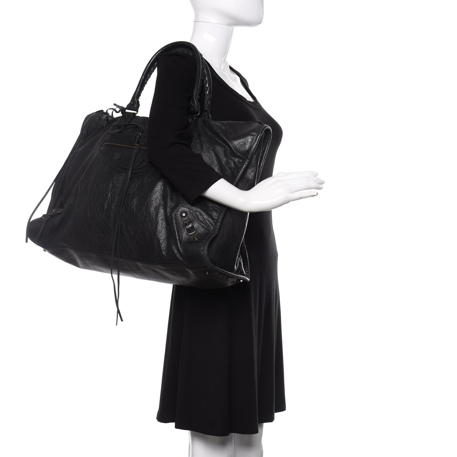 Balenciaga Agneau Classic Hardware Weekender Black 2 of 12