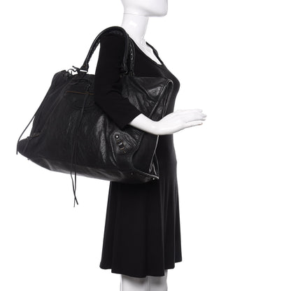 Balenciaga Agneau Classic Hardware Weekender Black 2 of 12