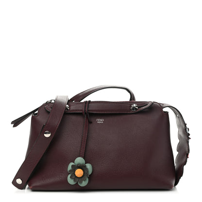 Fendi Vitello Dolce Flowerland Studded Medium By The Way Boston Bag Bordeaux Multicolor 1 of 12