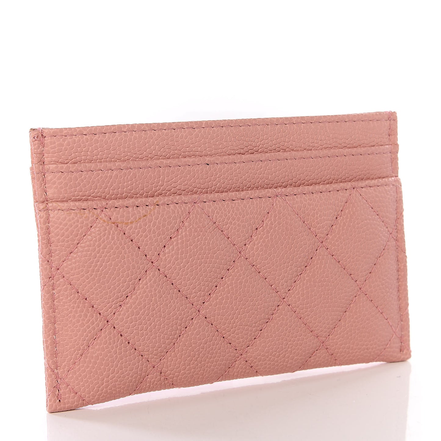 Caviar Quilted Boy Card Holder Light Pink