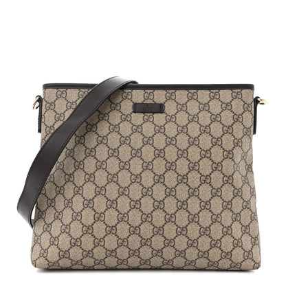 Gucci GG Plus Monogram Medium Flat Messenger Bag Dark Brown 1 of 16