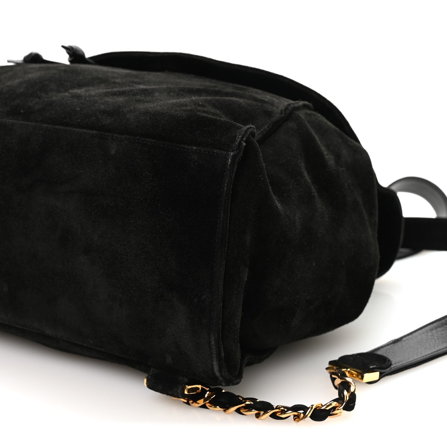 Chanel Suede CC Drawstring Backpack Black 10 of 11