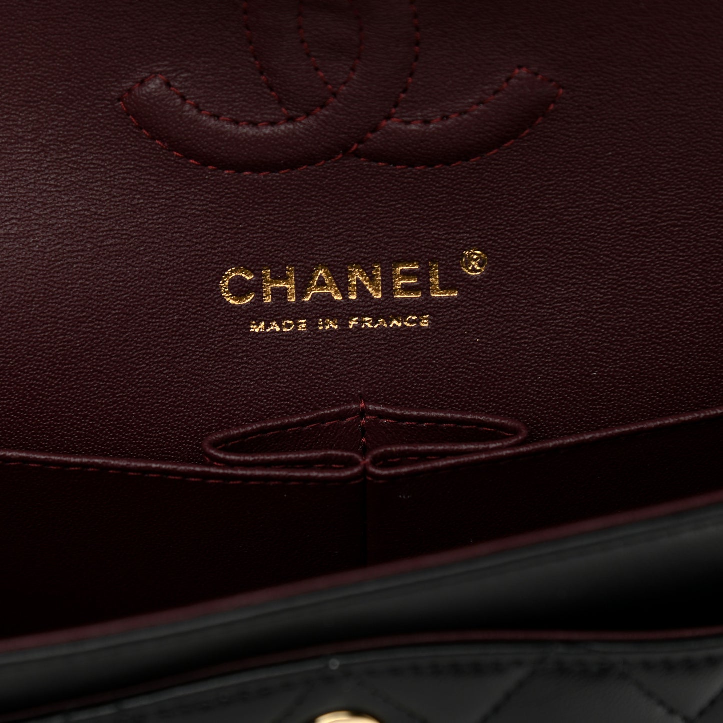 Lambskin Quilted Small Double Flap Black