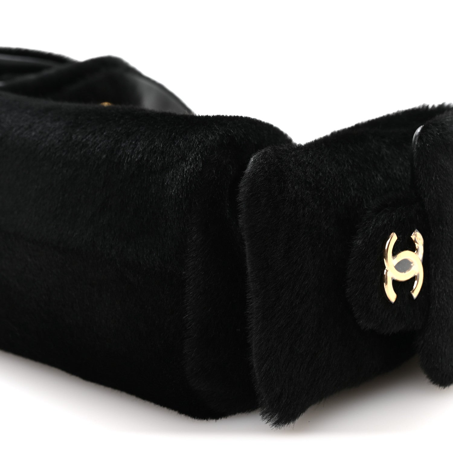 Chanel Pony Hair Mini Chanel 25 Handbag Black 10 of 11