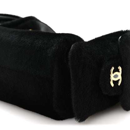 Chanel Pony Hair Mini Chanel 25 Handbag Black 10 of 11
