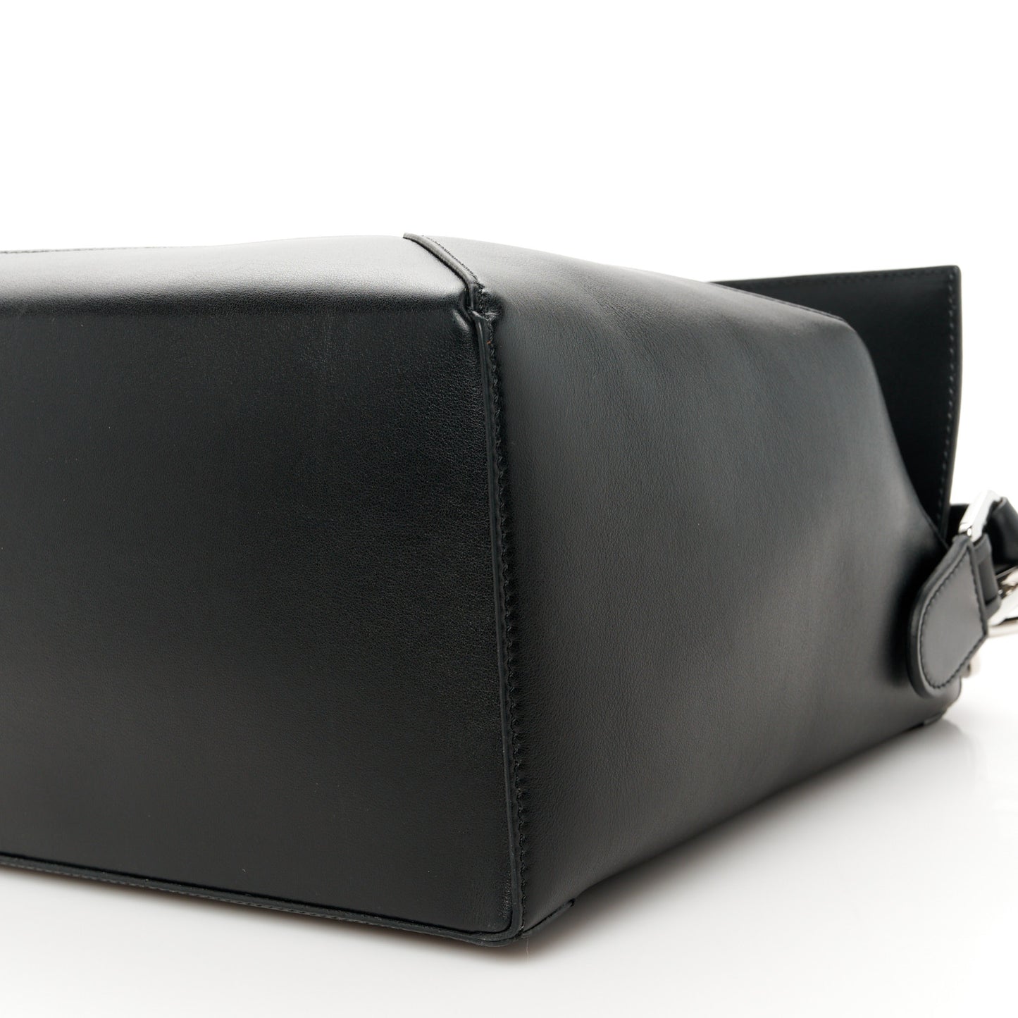Calfskin Large Puzzle Edge Bag Black