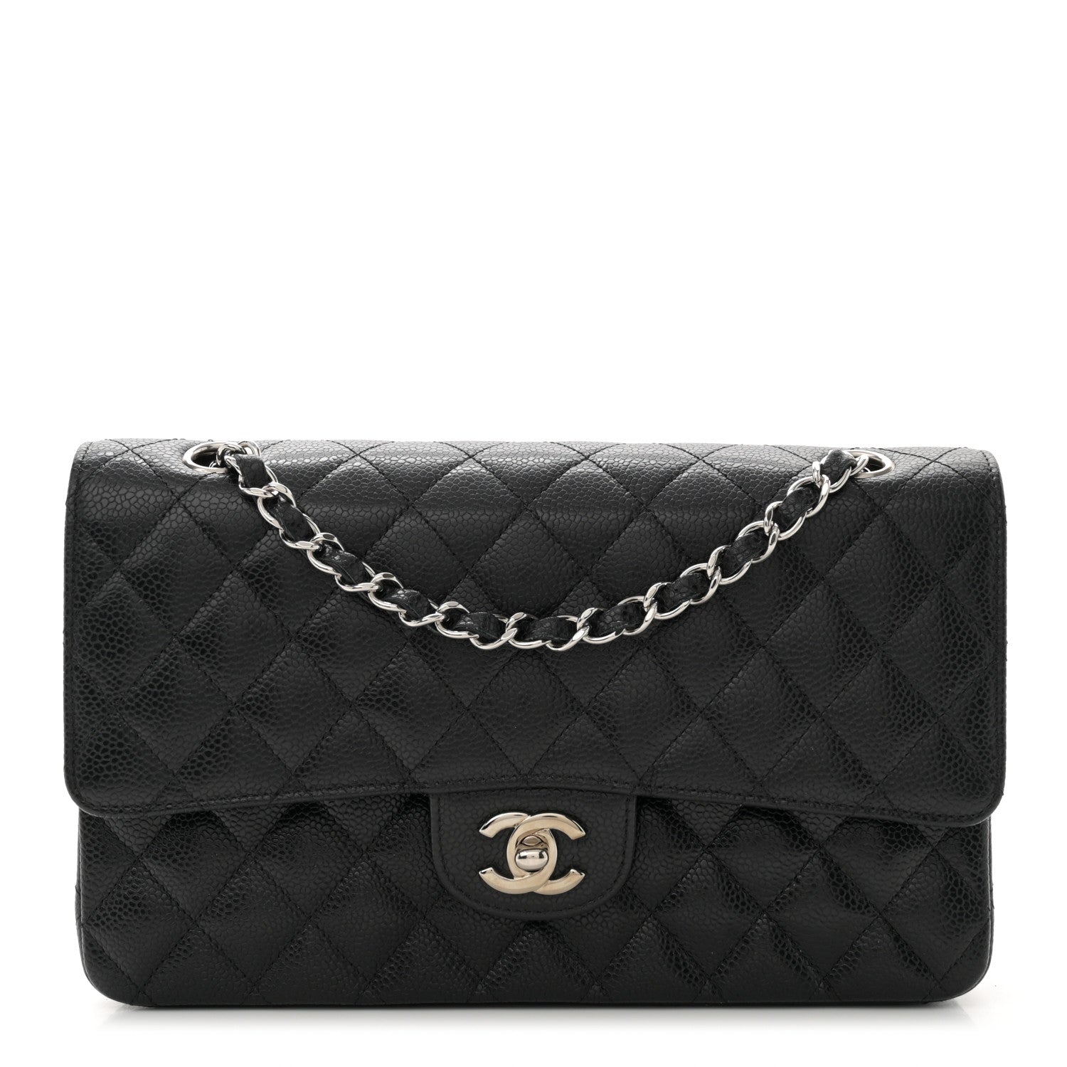 Chanel Caviar Quilted Medium Double Flap Black 1 of 12