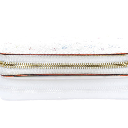 Louis Vuitton Monogram Multicolor Zippy Coin Purse Wallet White Raisin 9 of 10