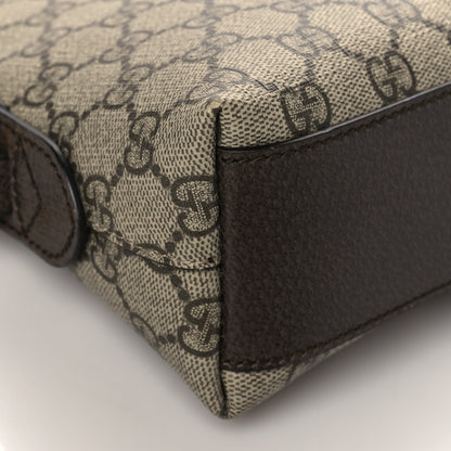 Gucci GG Supreme Monogram Textured Dollar Calfskin Web Small Ophidia Dome Shoulder Bag Beige Ebony New Acero 10 of 11