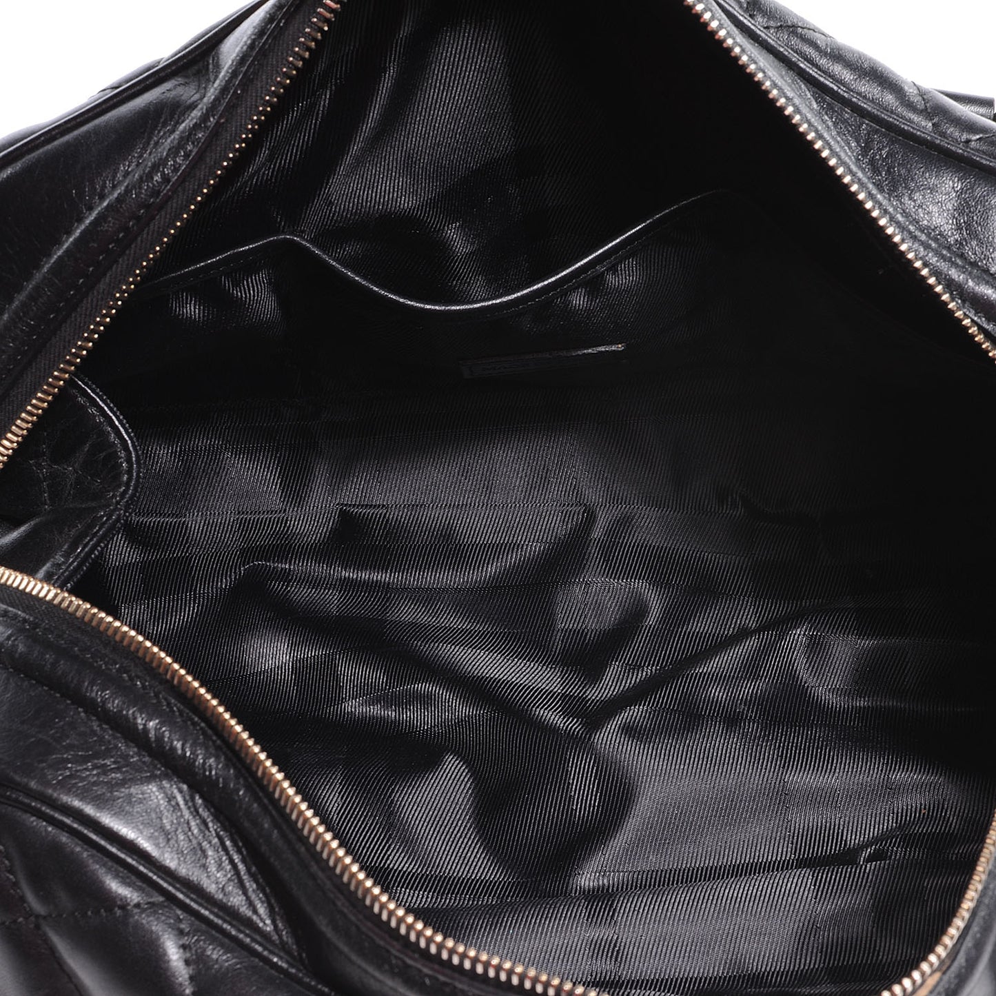 Calfskin Quilted Manor Satchel Black