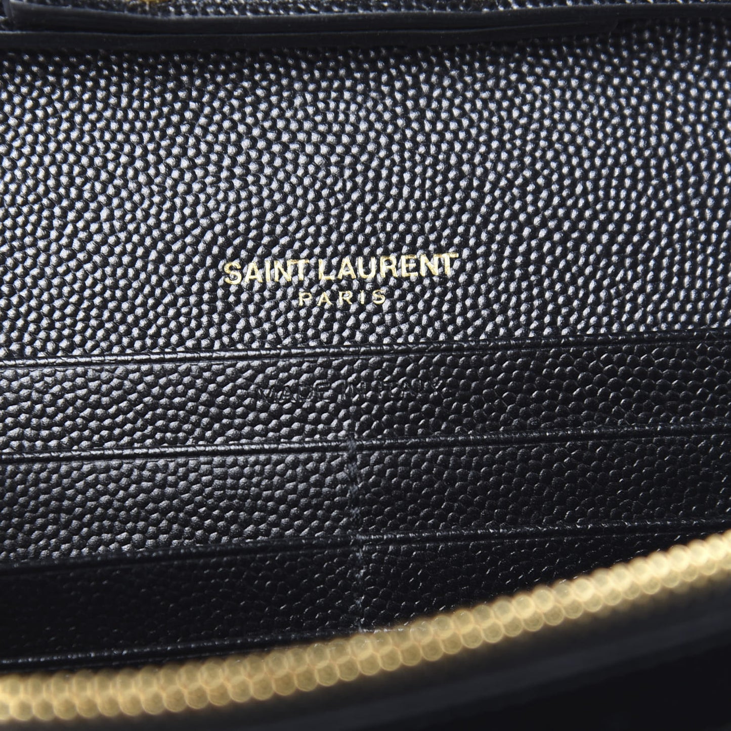 Grain De Poudre Matelasse Chevron Monogram Chain Wallet Black