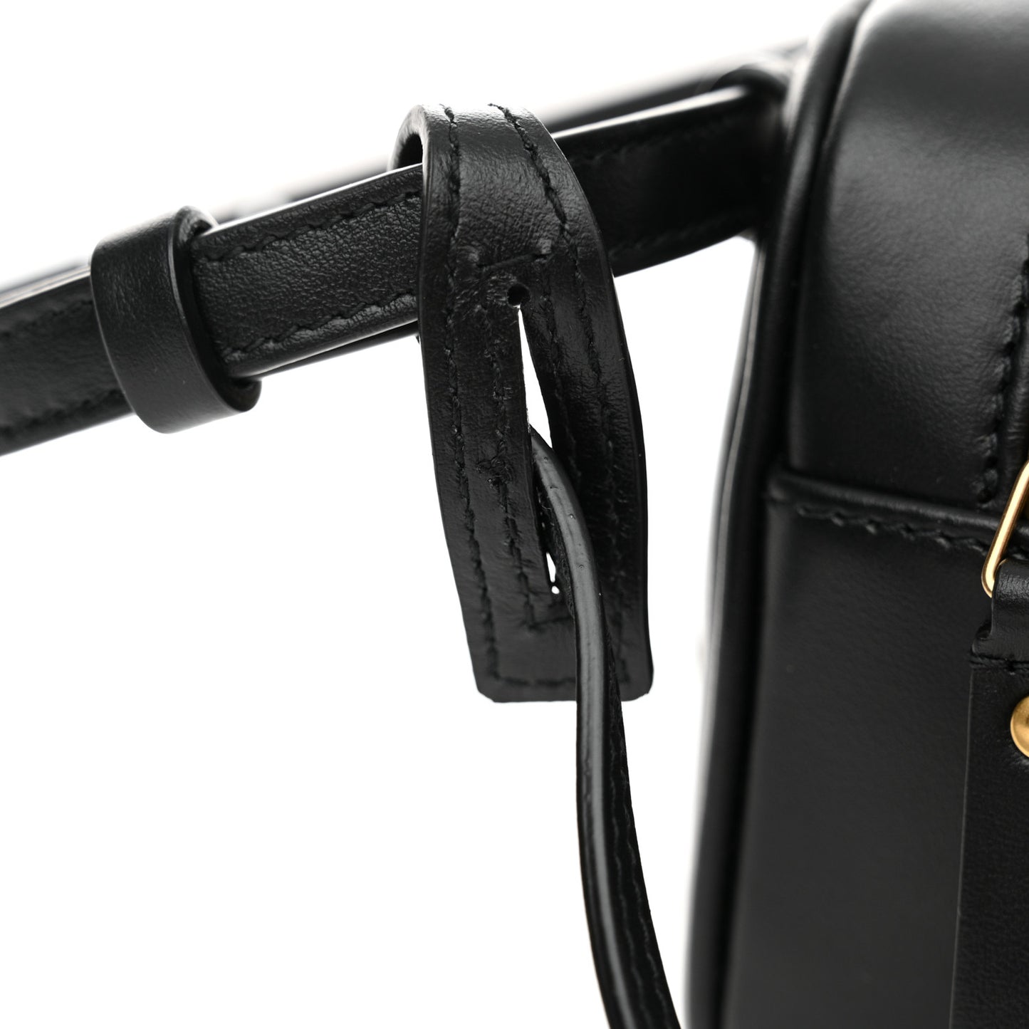 Calfskin Matelasse Monogram Lou Belt Bag Black