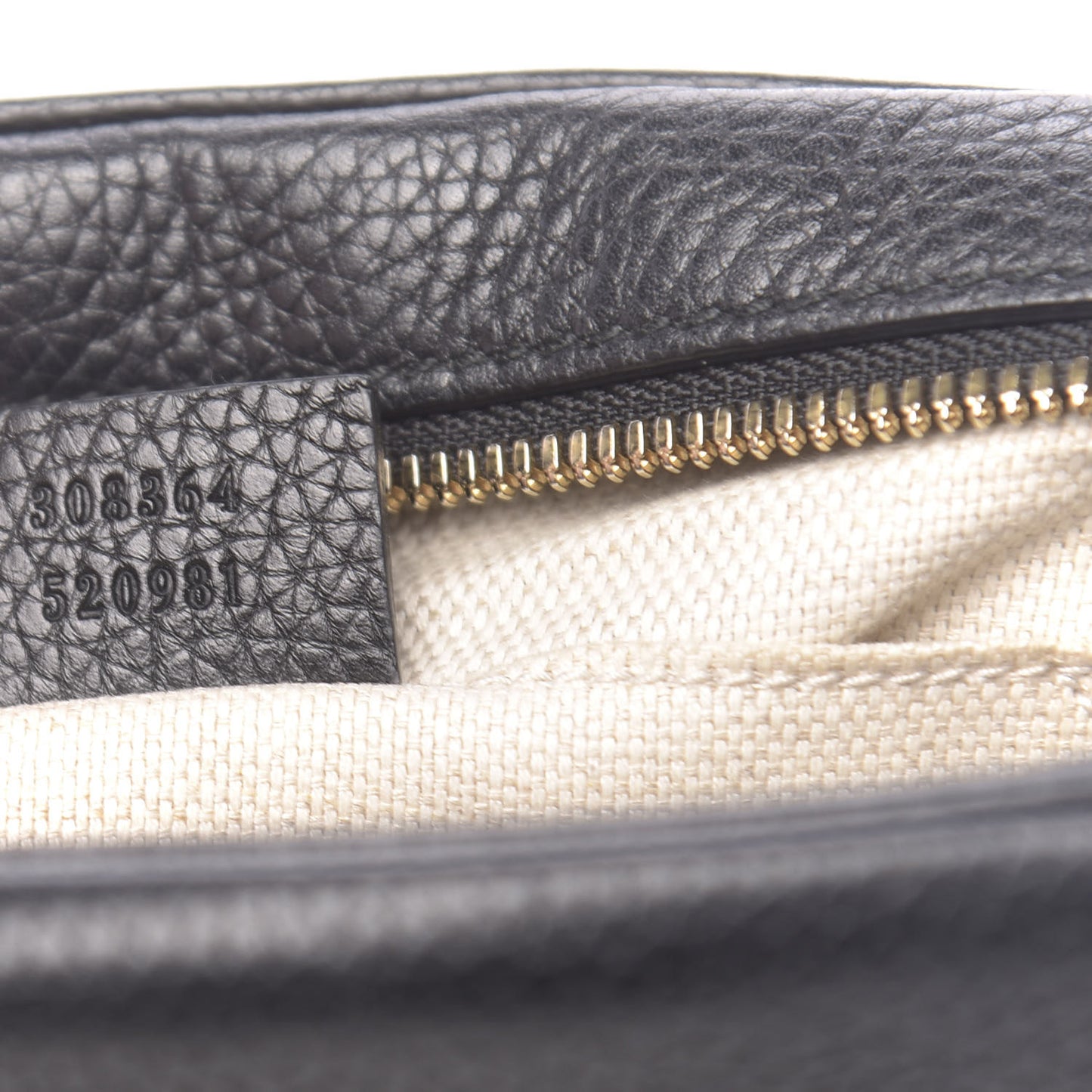 Pebbled Calfskin Small Soho Disco Bag Black