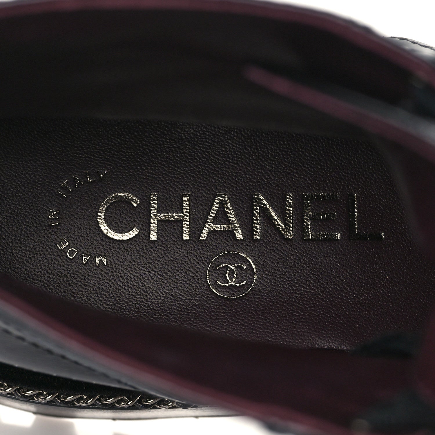 Chanel Crackled Calfskin Velvet Pearl Combat Short Boots 39 Black 7 of 8