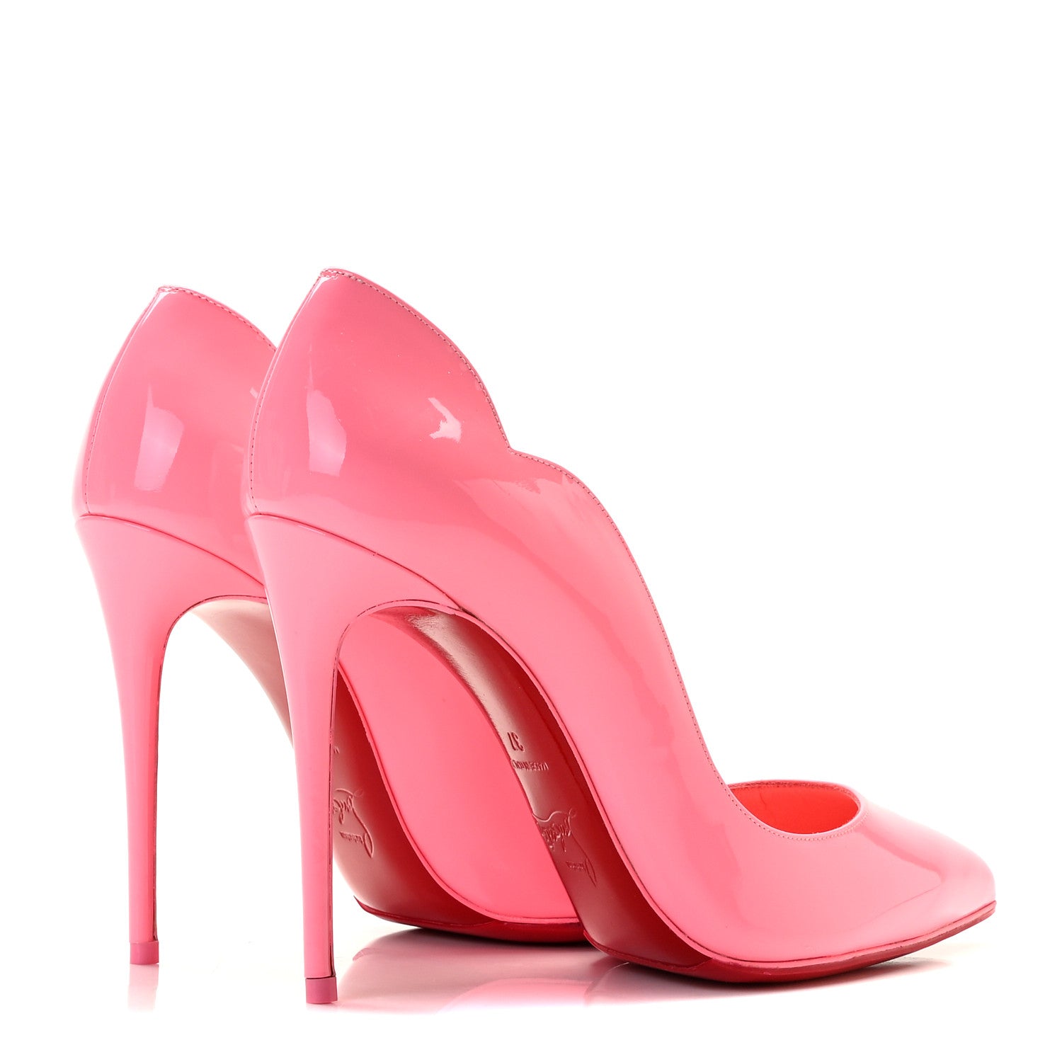 Christian Louboutin Patent Hot Chick 100 Pumps 37 Bubble Gum 5 of 10