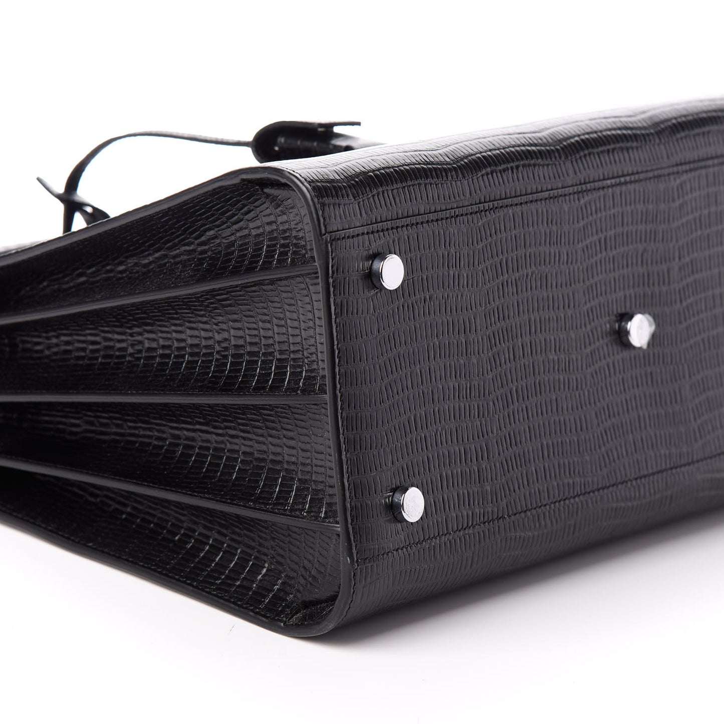 Lizard Embossed Calfskin Small Sac De Jour Black