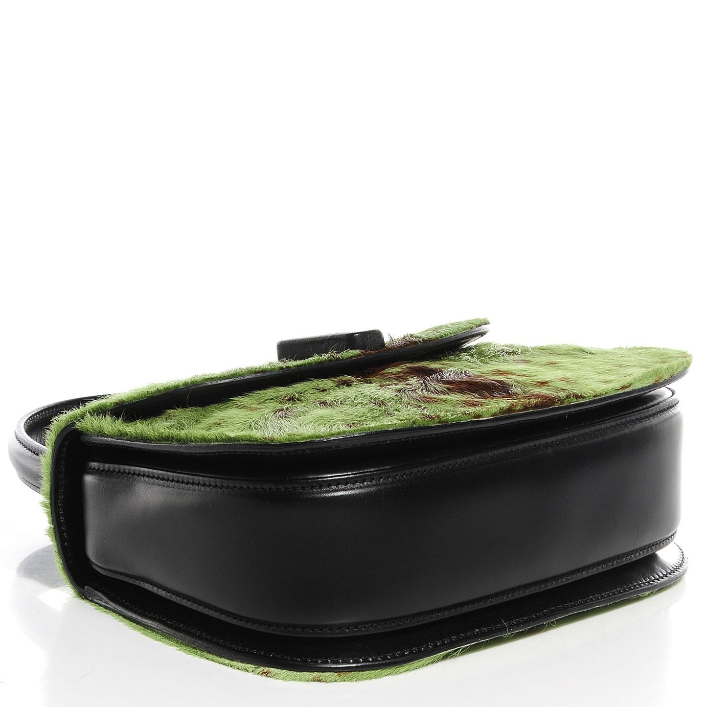 Pony Hair Top Handle Bag Green