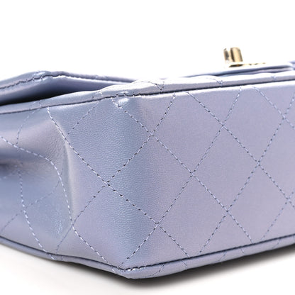 Chanel Iridescent Lambskin Quilted Mini Rectangular Flap Light Purple 9 of 11