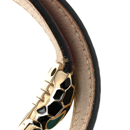 Bulgari Calfskin Serpenti Forever Double Coil Bracelet Pink 6 of 8
