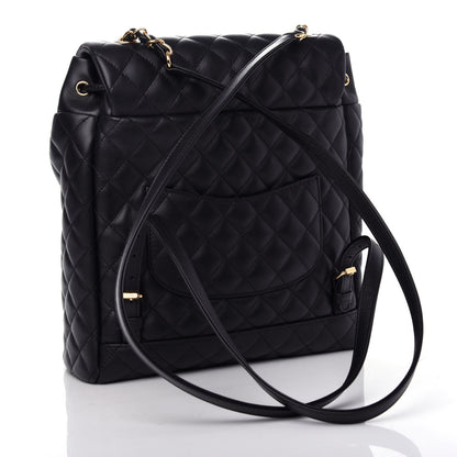 Chanel Calfskin Quilted Large Urban Spirit Backpack Black 2 of 9