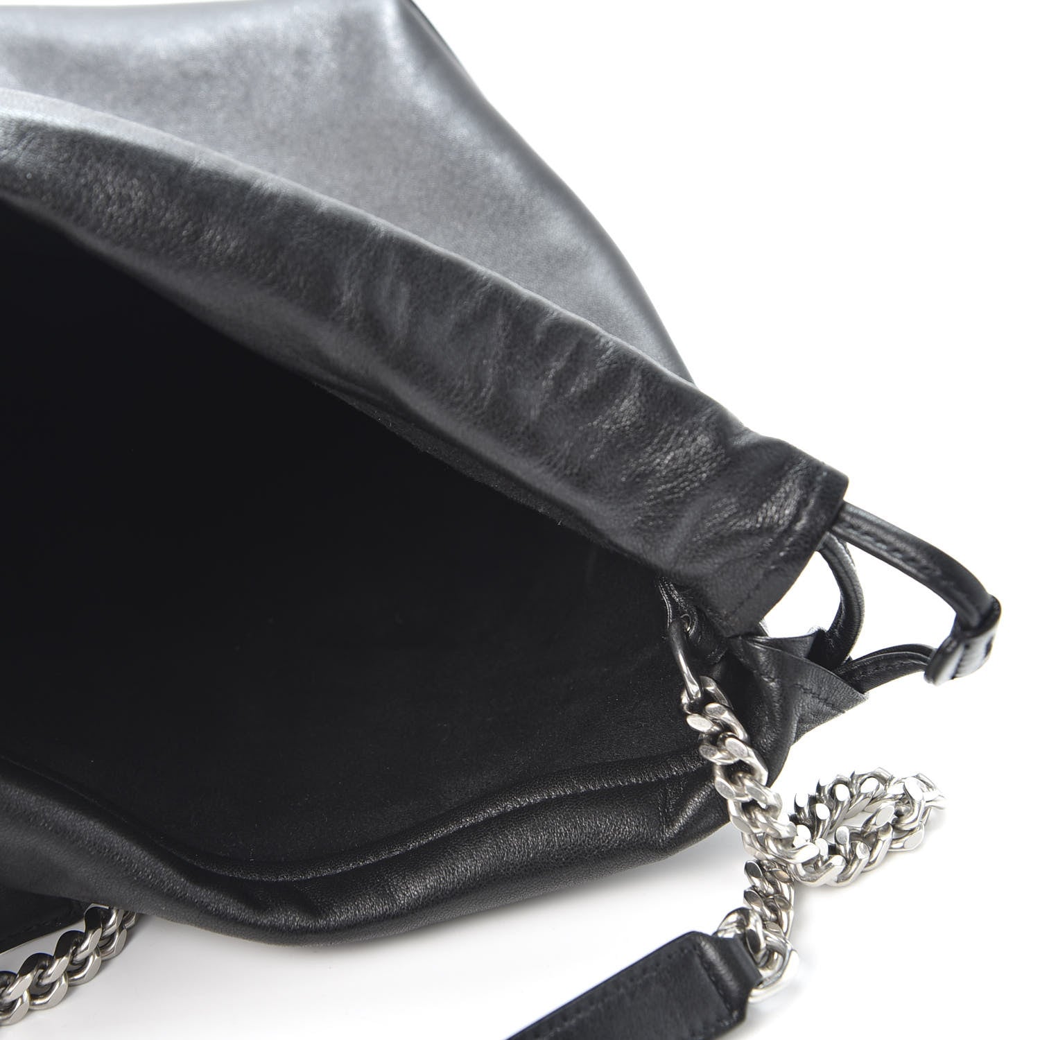 Saint Laurent Lambskin Small Teddy Bucket Bag Black 4 of 7