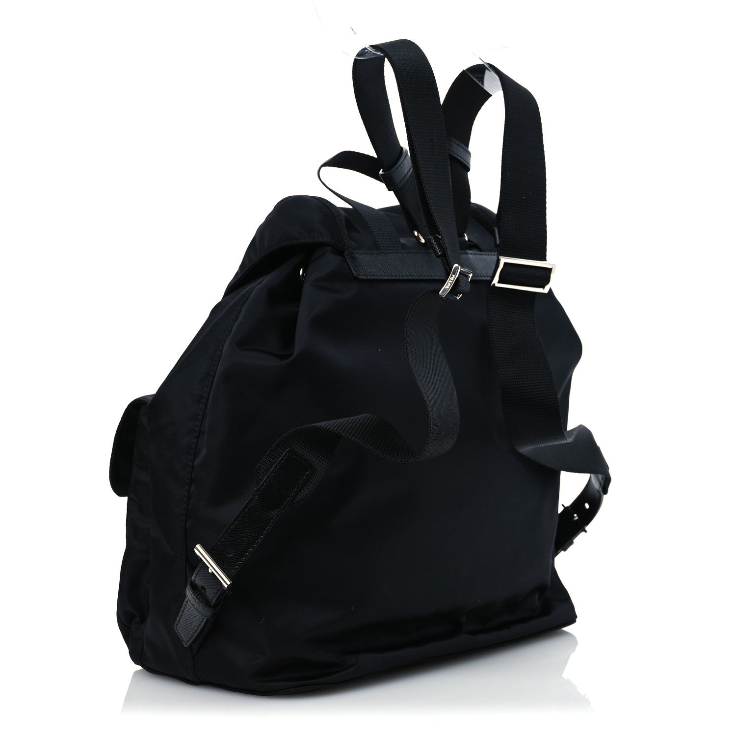 Prada Tessuto Nylon Saffiano Medium Backpack Black 4 of 16