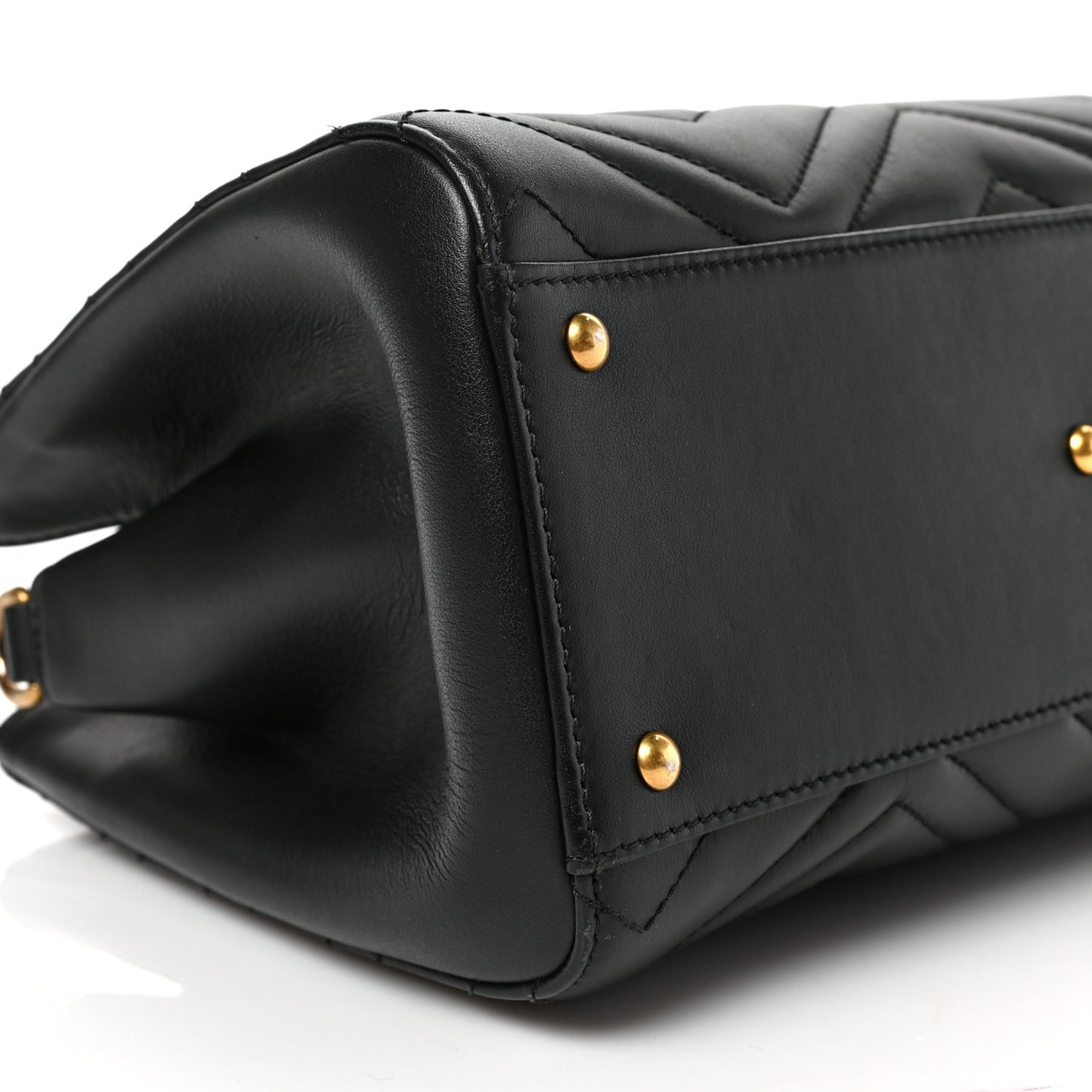 Calfskin Matelasse Small GG Marmont Tote Black