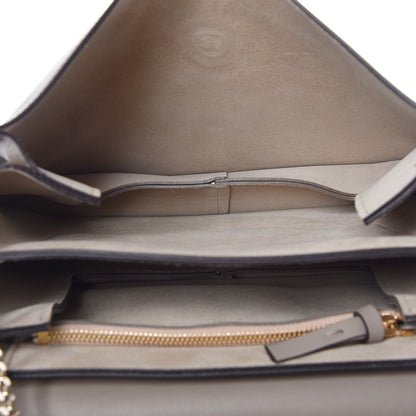 Chloe Calfskin Suede Medium Faye Shoulder Bag Motty Grey 5 of 7