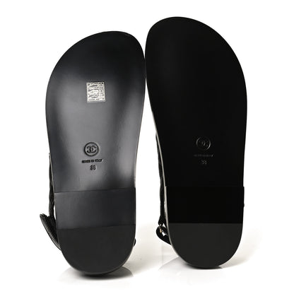 Chanel Grained Calfskin Velcro Dad Sandals 38 Black 7 of 11