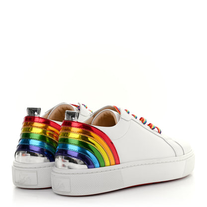 Christian Louboutin Calfskin Womens Arkenspeed Sneakers 38.5 White Multi 4 of 9