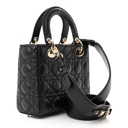 Christian Dior CHRISTIAN DIOR Lambskin Cannage Small My ABCDior Lady Dior Black 3 of 10